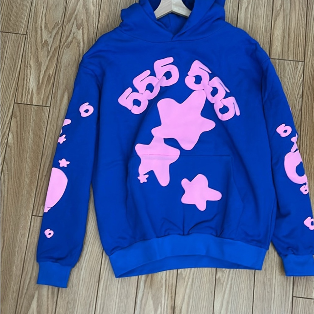 Sp5der Beluga Hoodie Blue/Pink BRAND NEW, Size M